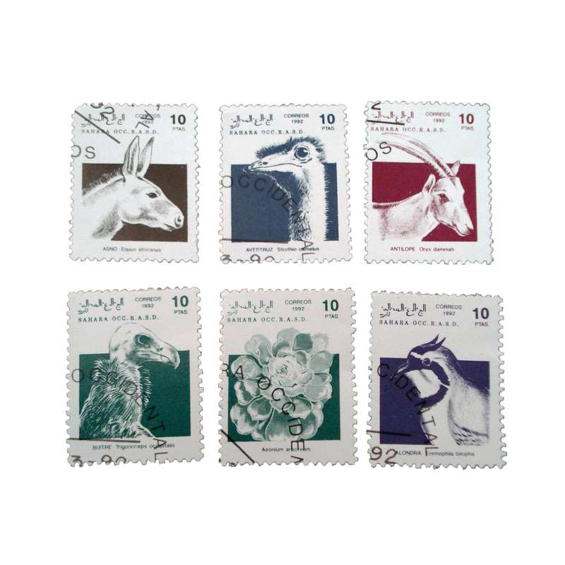 تمبر یادگاری مدل حیوانات کد bc-1915 مجموعه 6 عددی