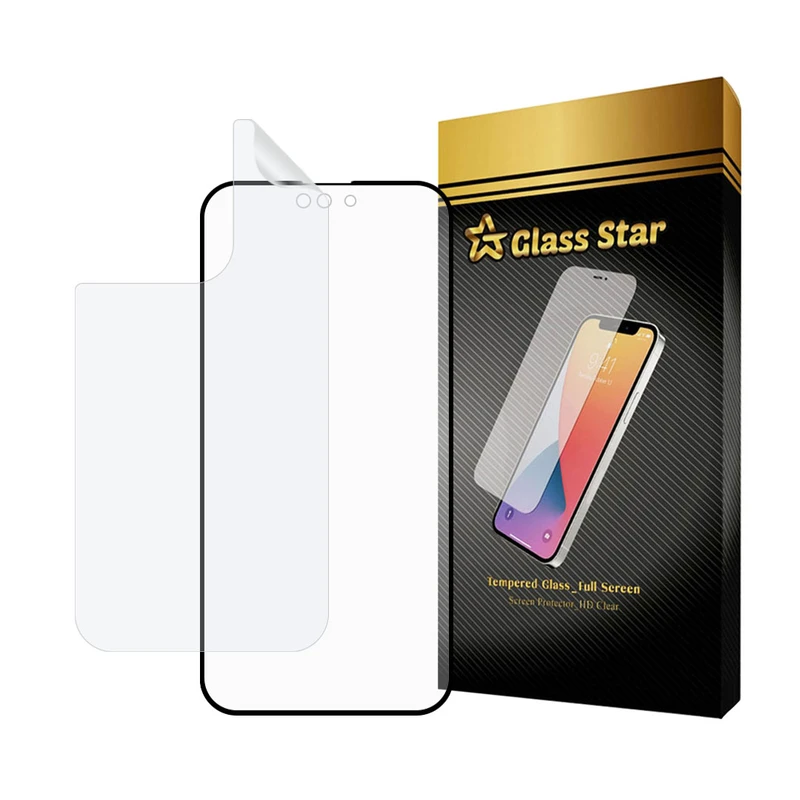 محافظ صفحه نمایش مات گلس استار مدل MCERAMNANOS مناسب برای گوشی موبایل اپل iPhone 14 Pro Max به همراه محافظ پشت گوشی