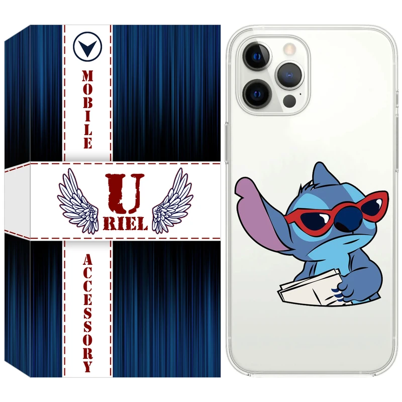 کاور یوریل قاب مدل Clear کد 69 طرح استیچ مناسب برای گوشی موبایل اپل iPhone 13 Pro