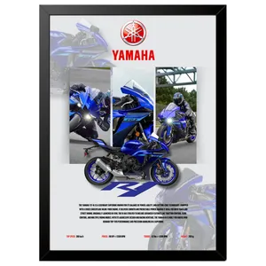 تابلو بکلیت طرح موتور سنگین یاماها Yamaha YZF-R1 مدل b-po1681 فریم مشکی
