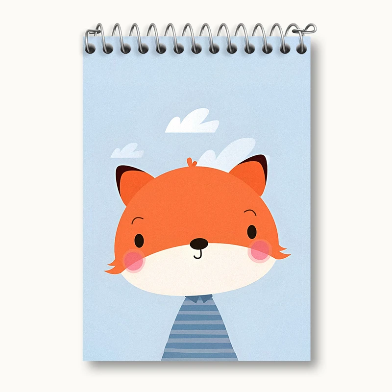 دفتر یادداشت 50 برگ خندالو طرح روباه بامزه کد N5536