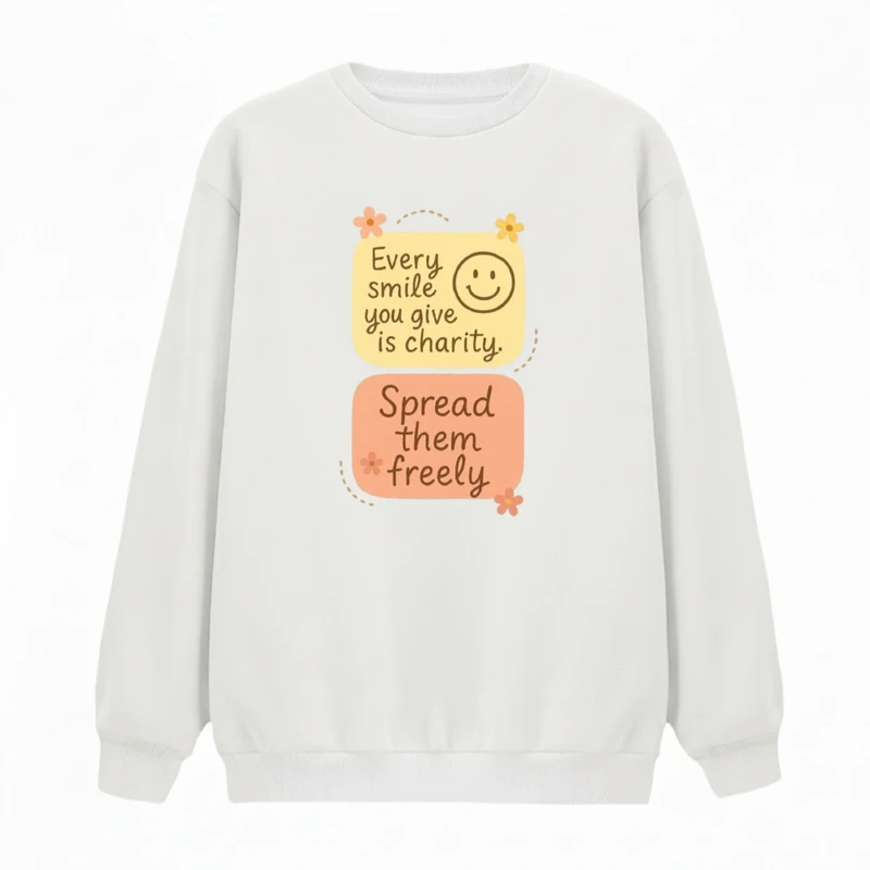 سویشرت زنانه مدل گسترش لبخند 