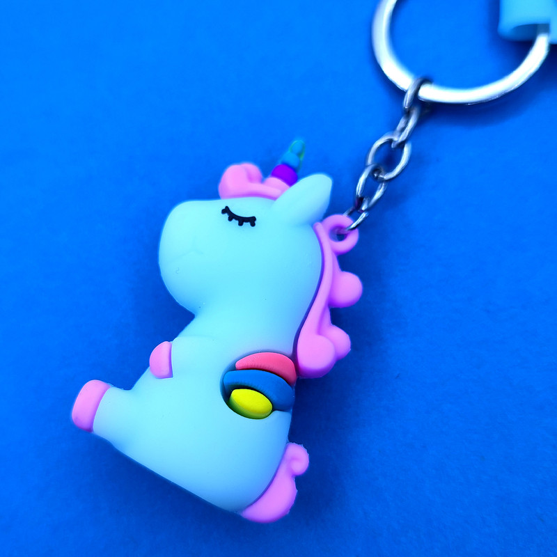 جاکلیدی دخترانه مدل سیلیکونی طرح یونیکورن تک شاخ کد 006