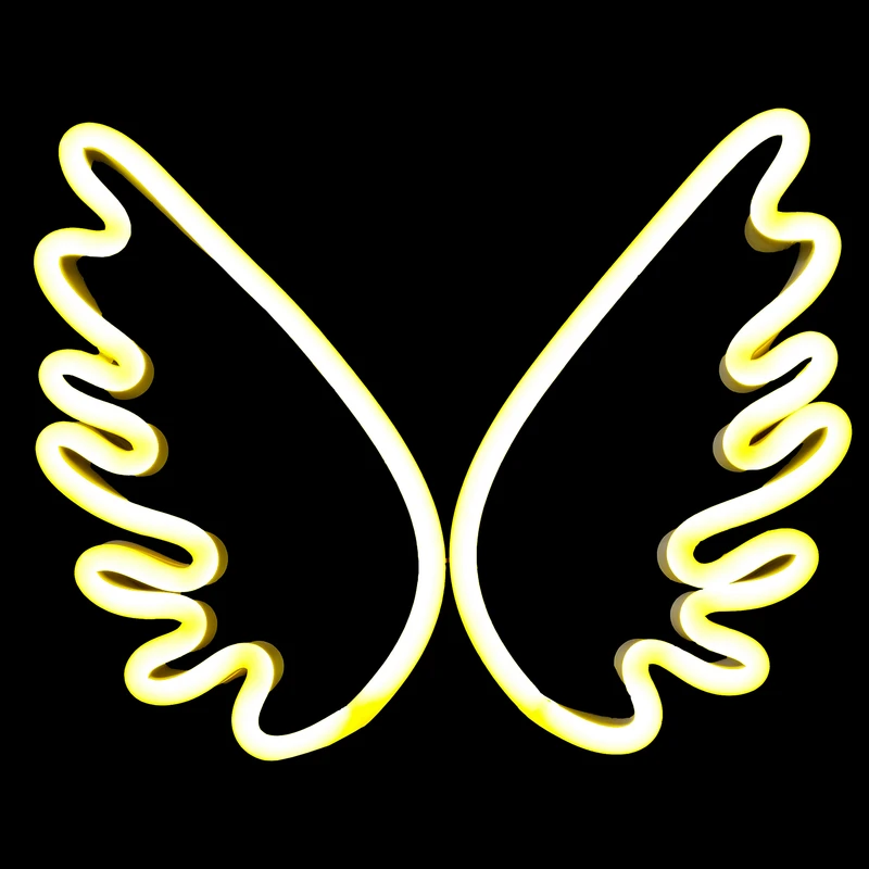 چراغ دیواری مدل نئونی بال فرشته کد 2016 به همراه ریموت کنترل