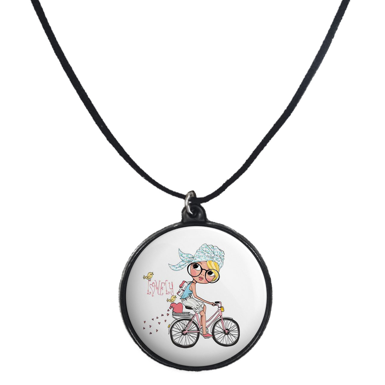 گردنبند پرمانه طرح دخترونه کد pmb.4533 مدل دو طرفه