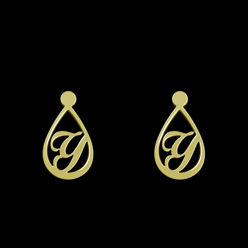 گوشواره طلا 18 عیار زنانه مدوپد مدل حرف y کد GA1-11248