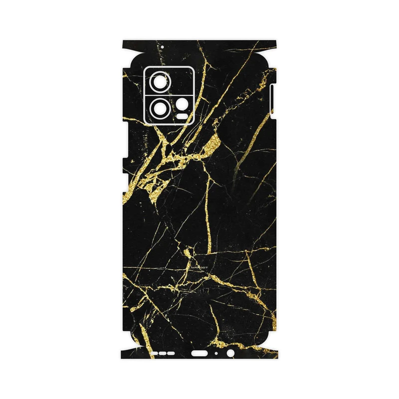 برچسب پوششی ماهوت مدل Graphite_Gold_Marble-FullSkin مناسب برای گوشی موبایل موتورولا Moto G72