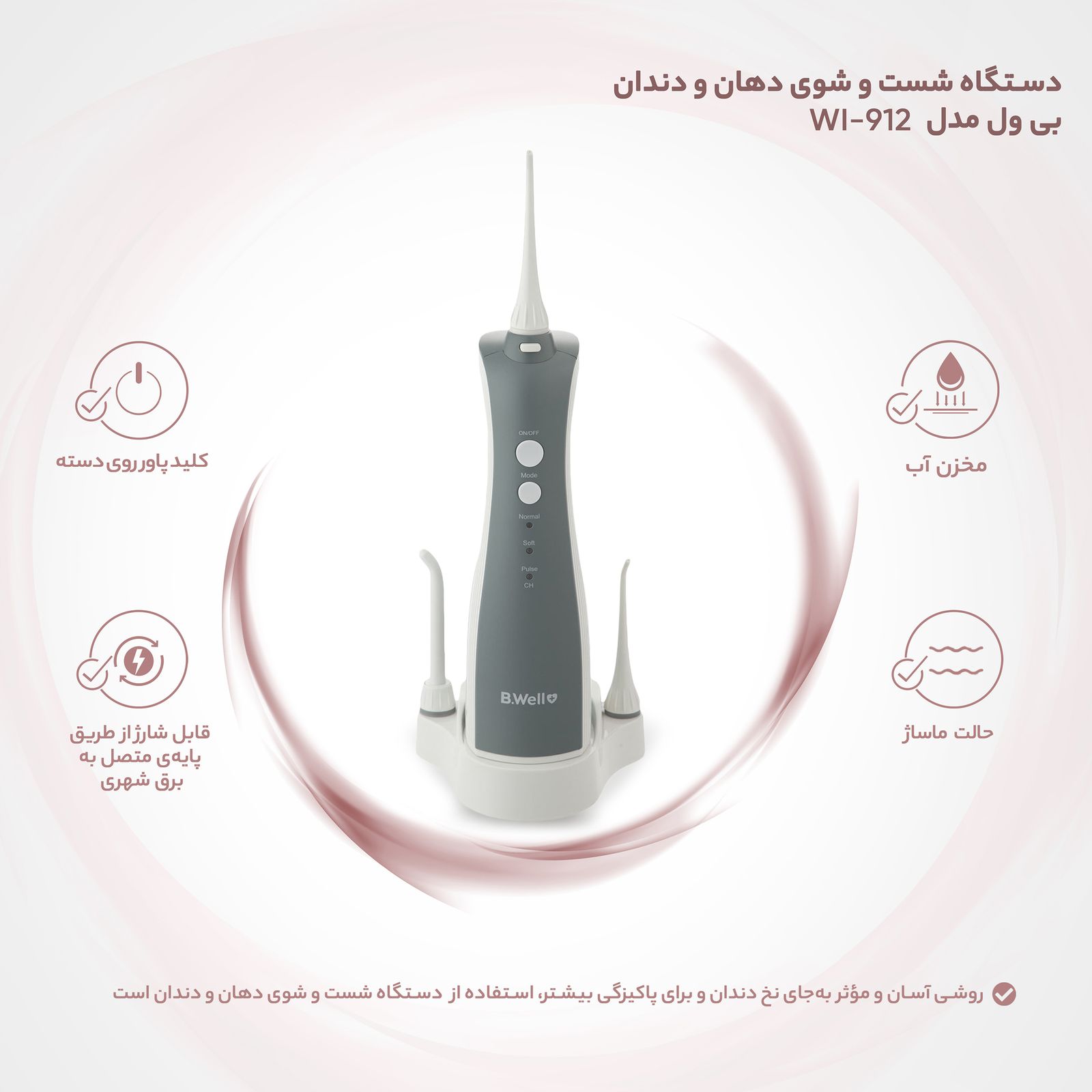 دستگاه شست و شوی دهان و دندان بی ول مدل WI-912 -  - 2
