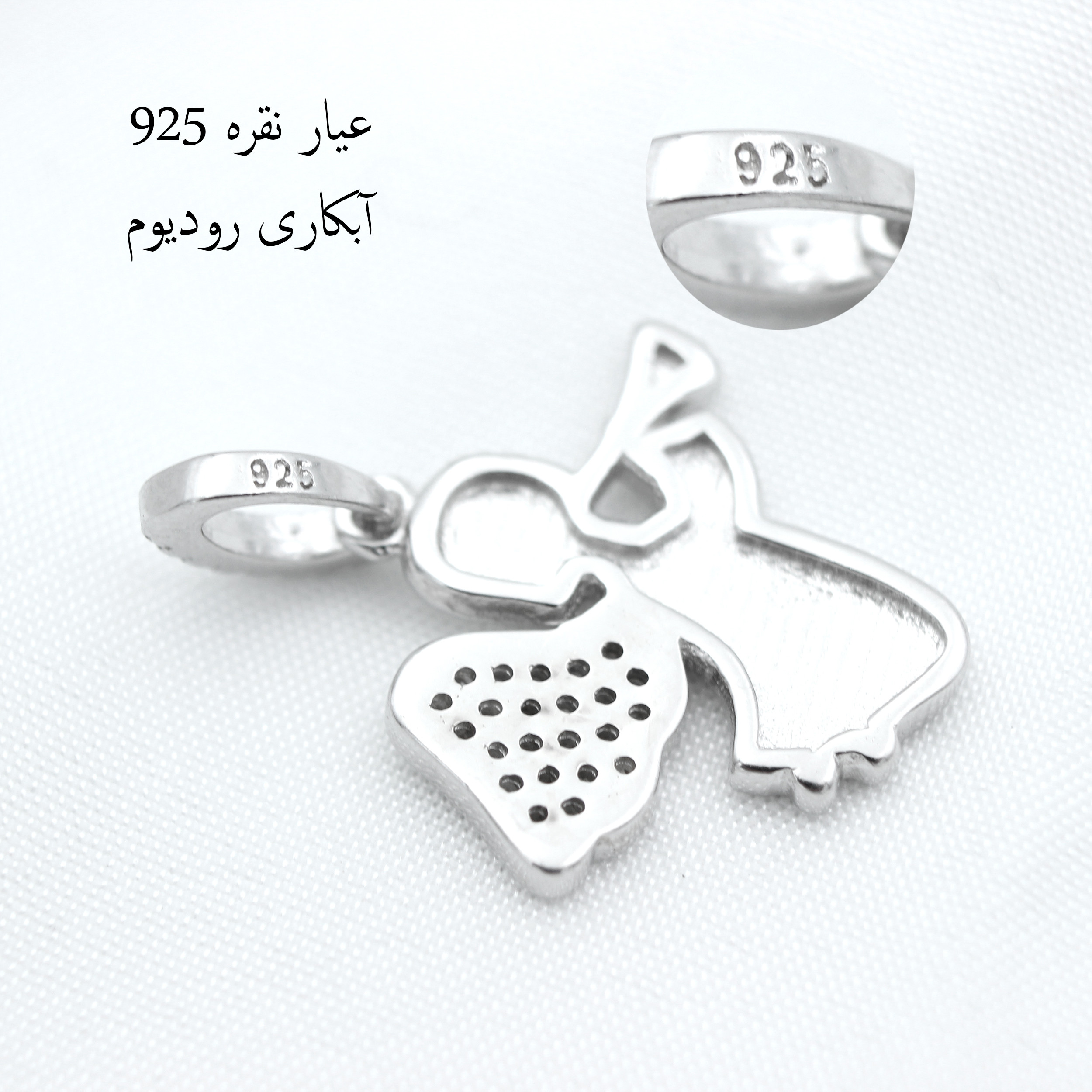 آویز گردنبند نقره زنانه مدل فرشته و شیپور کد SLP-73