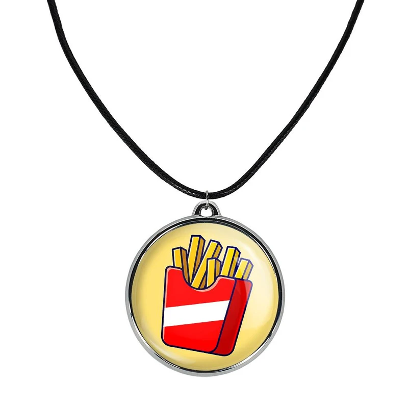 گردنبند خندالو مدل فست فود سیب زمینی کد 2946429465