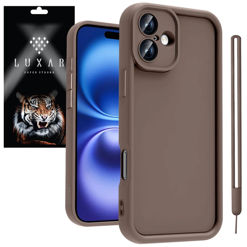 کاور لوکسار مدل ip16 -Puffer band مناسب برای گوشی موبایل اپل iPhone 16 به همراه بند آویز