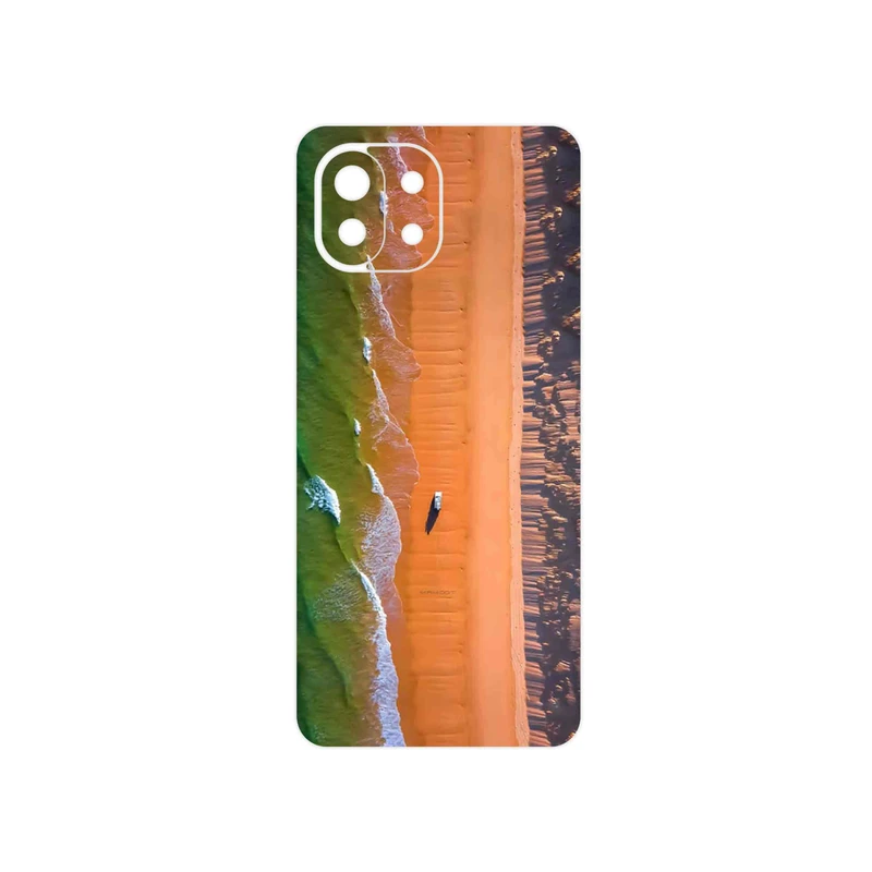 برچسب پوششی ماهوت مدل Beach and Green Sea مناسب برای گوشی موبایل شیائومی MI 11 LITE