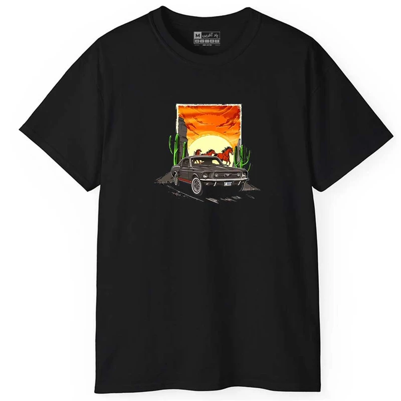 تی شرت آستین کوتاه مردانه پاد آفرین مدل ماشین اسپرت کلاسیک کد 1148