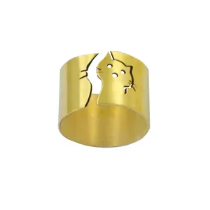 انگشتر نقره زنانه دلی جم طرح گربه  کد D 541