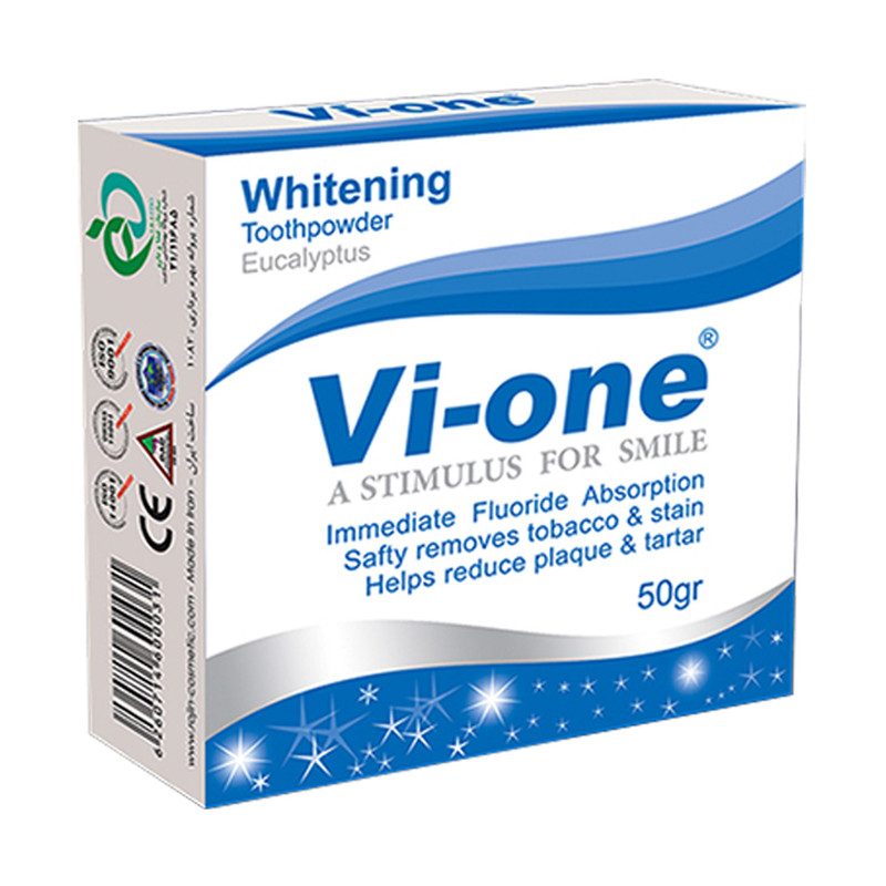 پودر سفید کننده دندان وی وان مدل Eucalyptus وزن 50 گرم مجموعه 4 عددی