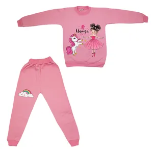 ست سویشرت و شلوار دخترانه مدل اسب شاخدار