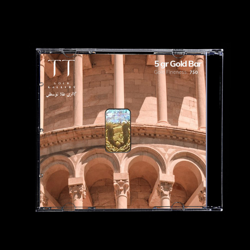 شمش طلا 18 عیار گالری طلا توسطی مدل CE1422