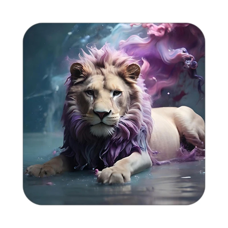 زیر لیوانی کاکتی طرح شیر مدل mp24469