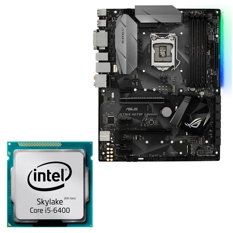 مادربرد ایسوس مدل STRIX Z270H GAMING به همراه پردازنده مرکزی اینتل سری Skylake مدل Core i5-6400