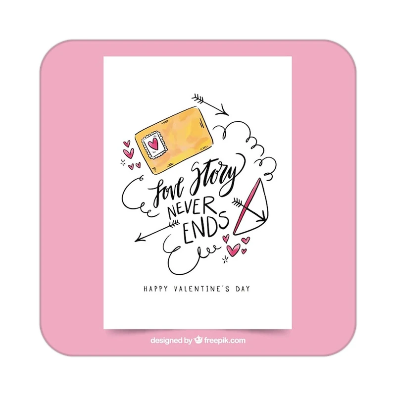 زیر لیوانی کاکتی طرح عاشقانه مدل mp38088