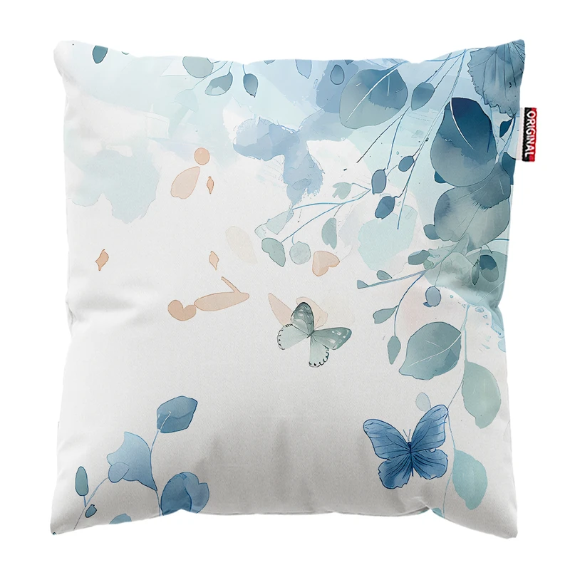 کوسن پاد آفرین مدل مینیمال طرح گل و برگ کد PK303054 سایز 30*30 سانتی متر