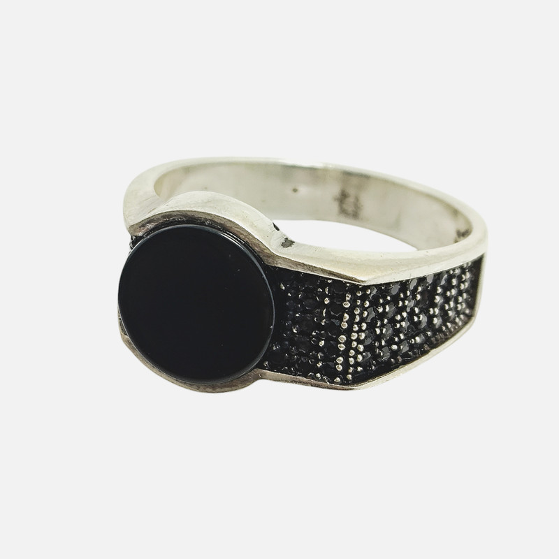 انگشتر نقره مردانه مدل عقیق کد 75