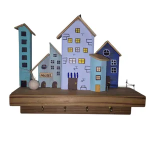 جاکلیدی دیواری چوب مدل خانه