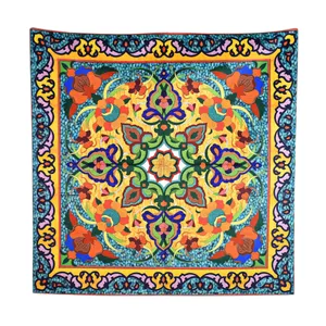 رومیزی مدل مخمل طرح کاشی کد 148