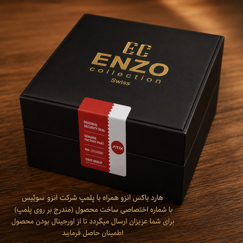 ساعت مچی عقربه‌ای کوارتز کلاسیک مردانه انزو مدل موتور ژاپن تقویم دار کد EC-618AEG