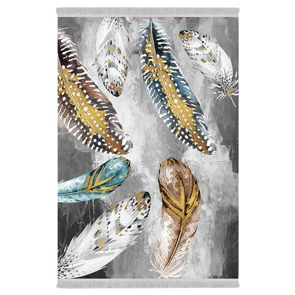 فرش پارچه‌ای دفه مدل فرشینه طرح مدرن کد 154