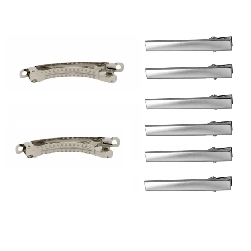 گیره مو زنانه مدل استیل خام کد np680 مجموعه 8 عددی