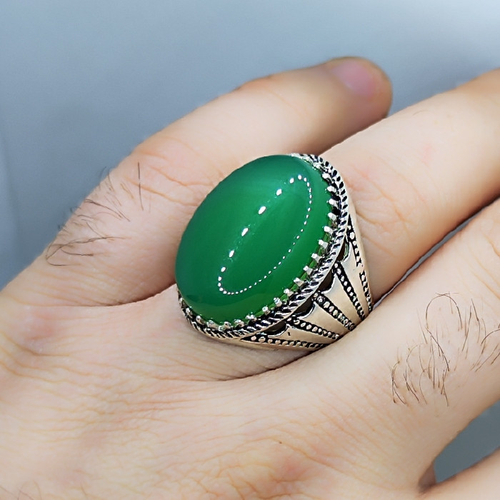 انگشتر نقره مردانه مدل سنگ عقیق رضوی رکاب اسپرت کد 6800 انگشتر نقره مردانه مدل سنگ عقیق رضوی رکاب اسپرت کد 6800