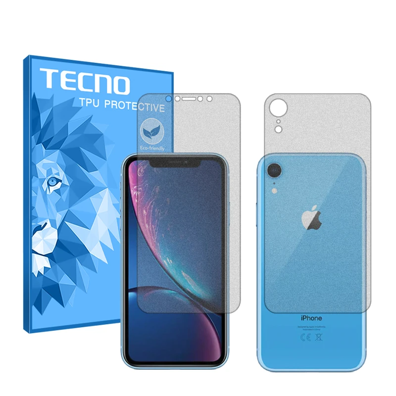 محافظ صفحه نمایش مات تکنو مدل HyMTT مناسب برای گوشی موبایل اپل iPhone XR به همراه محافظ پشت گوشی