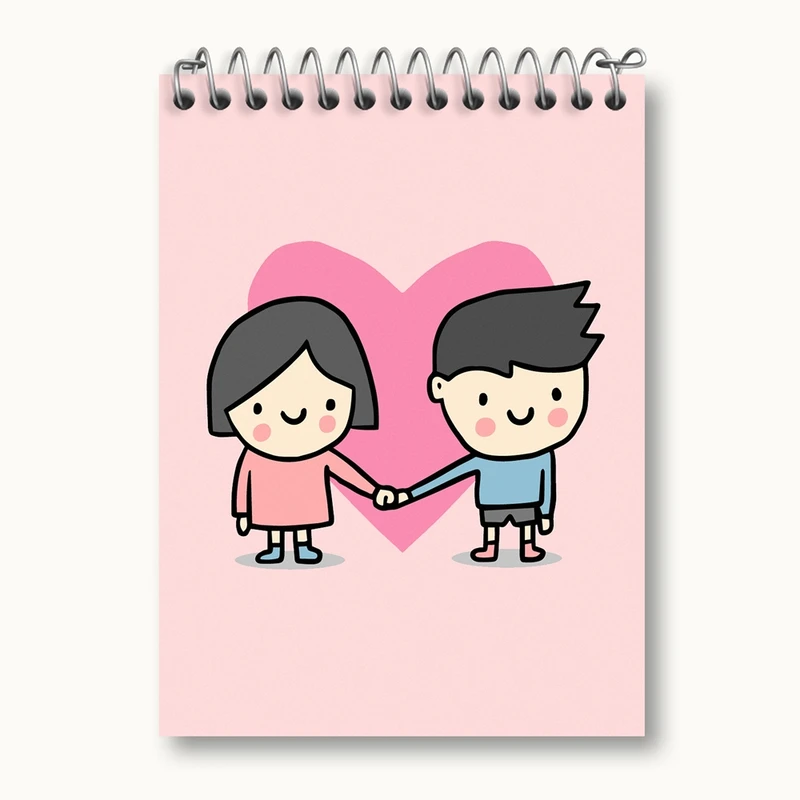 دفتر یادداشت 50 برگ خندالو مدل عاشقانه کد 27141