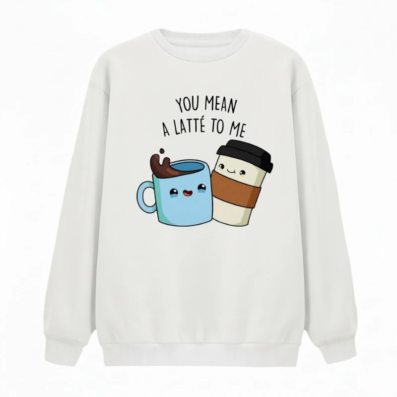 سویشرت زنانه مدل لیوان قهوه کد v17 