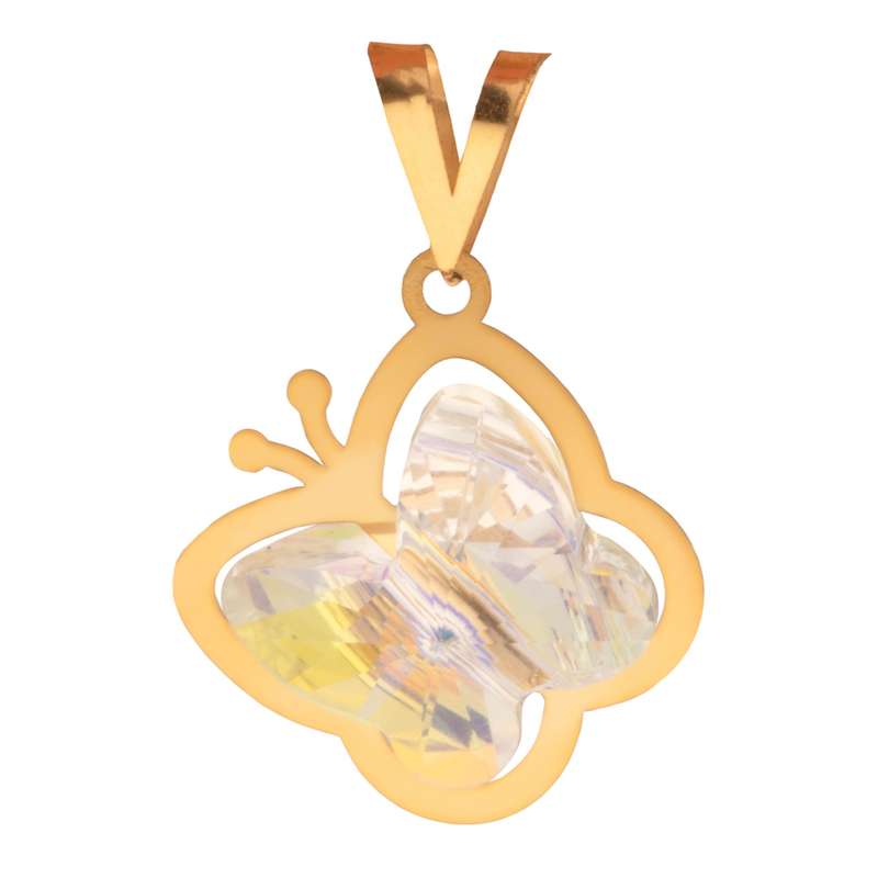 آویز گردنبند طلا 18 عیار زنانه مدل پروانه 7 آویز گردنبند طلا 18 عیار زنانه مدل پروانه 7