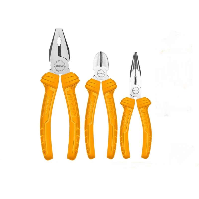 انبر دست سیم چین و دم باریک اینکو مدل HKPS08311 مجموعه 3 عددی