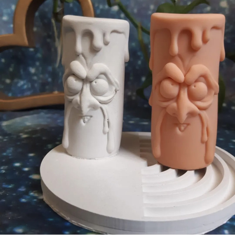 قالب شمع مدل  صورتک اخمو هالوین