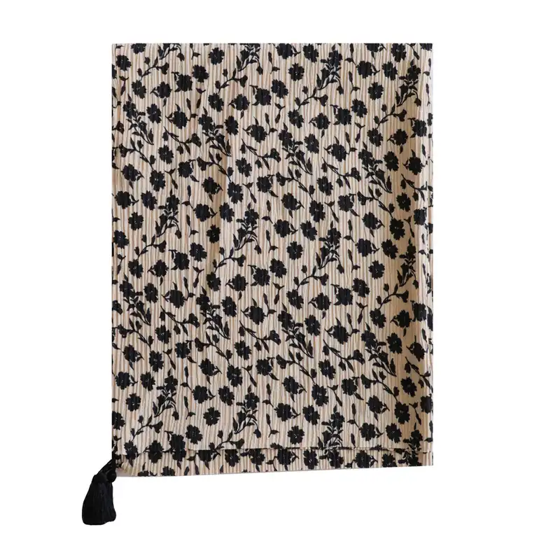 شال زنانه مدل پلیسه گلدار تابستانی