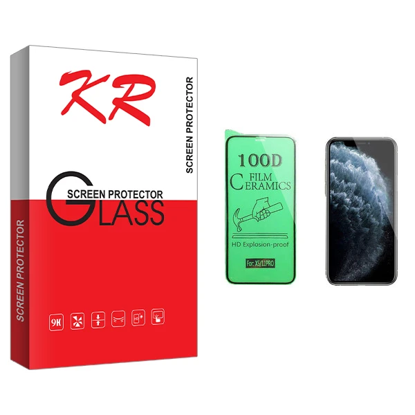 محافظ صفحه نمایش سرامیکی کی آر مدل +HD مناسب برای گوشی موبایل اپل iPhone X