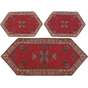ست 3 تکه رومیزی ترمه کد TRSETE20