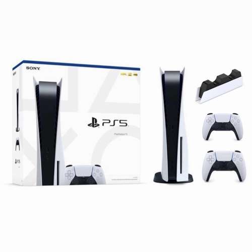 مجموعه کنسول بازی سونی مدل PlayStation 5 disck ظرفیت 825 گیگابایت ریجن 1216A  به همراه دسته