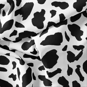 پارچه لباس مدل کرپ حریر طرح خال خالی کد 9101A