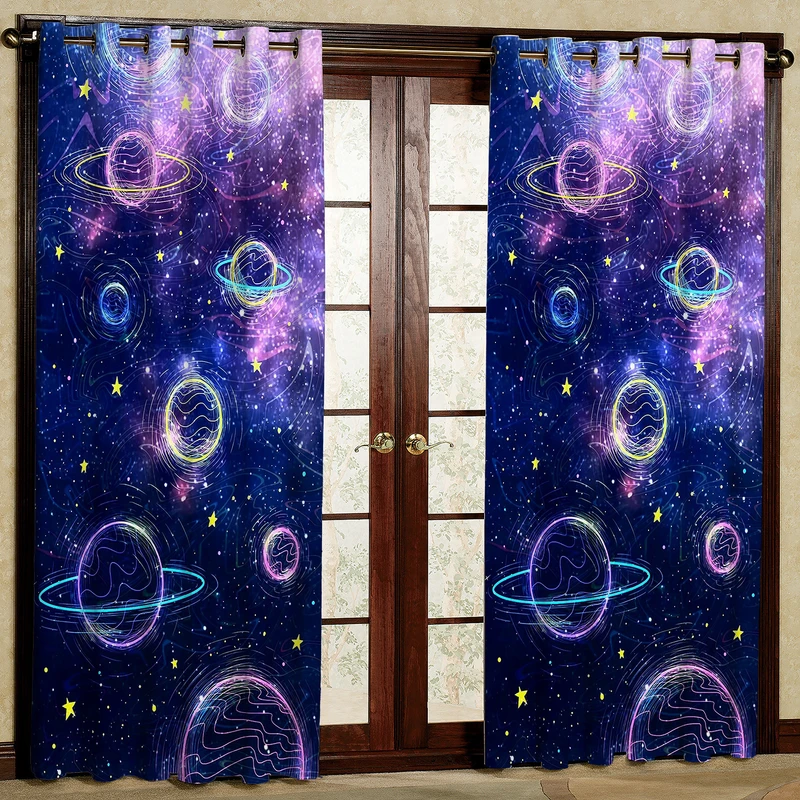   پرده مدل سیاره هازان پانچی کد 4792 سایز 140x200 سانتی متر