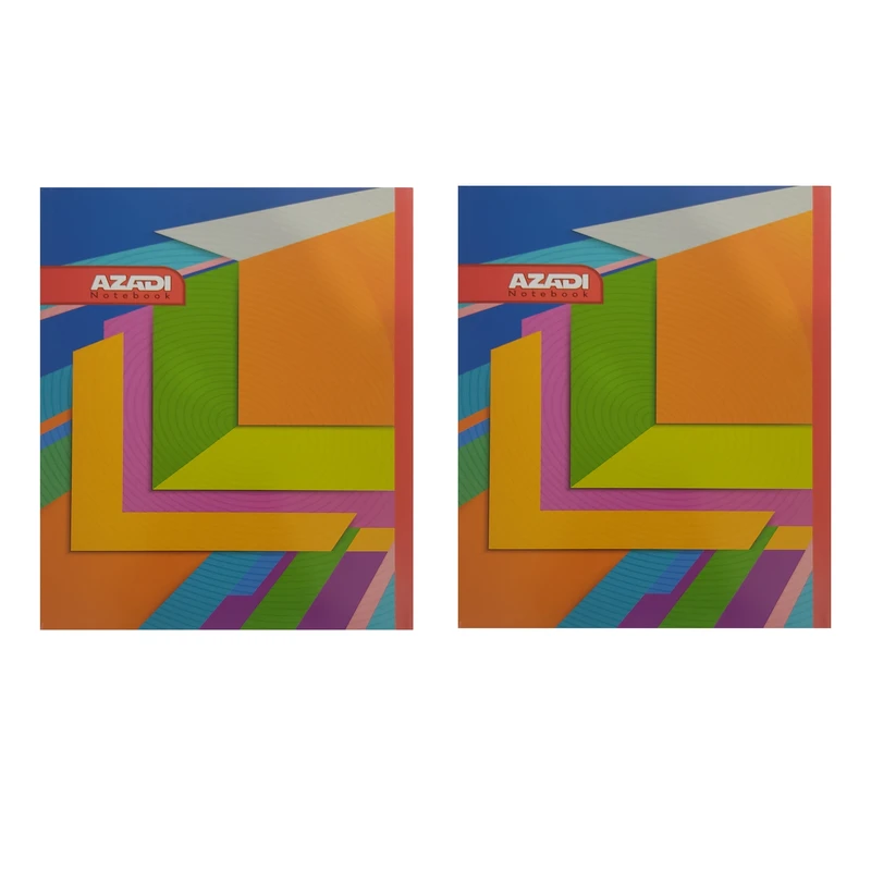 دفتر زبان 50 برگ آزادی مدل دو خط کد 007 بسته 2 عددی 