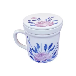 ماگ سرامیکی مدل دمنوش طرح گل کد MG23