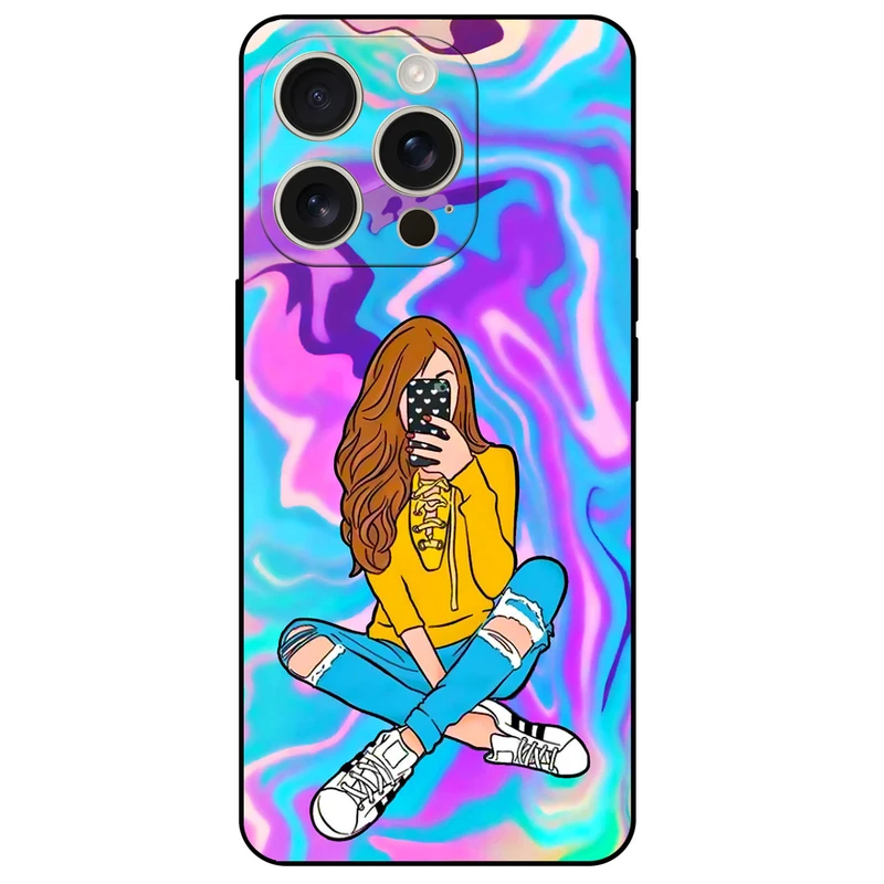 کاور مگافون طرح دخترانه مدل 7592 مناسب برای گوشی موبایل اپل iPhone 16 Pro Max 