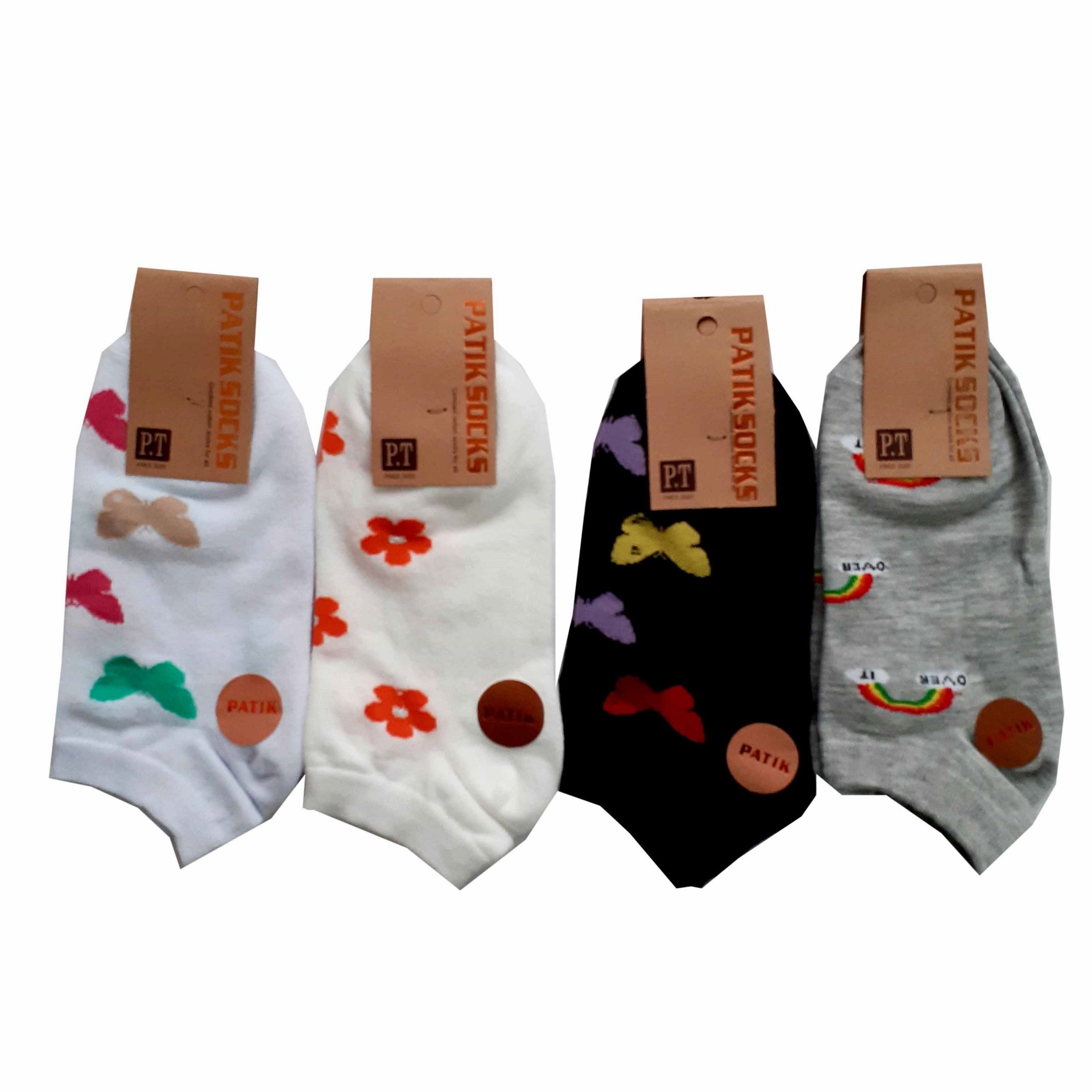 جوراب دخترانه پاتیک مدل مچی مجموعه 4 عددی 