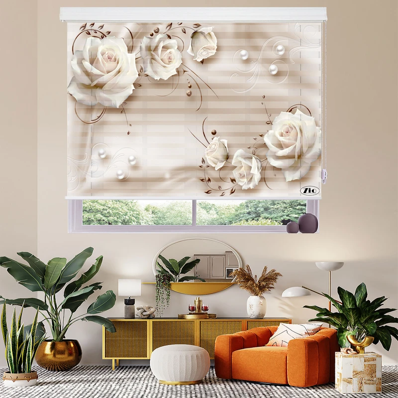 پرده زبرا زیو مدل 3D-1009 سایز 150x150 سانتی متر