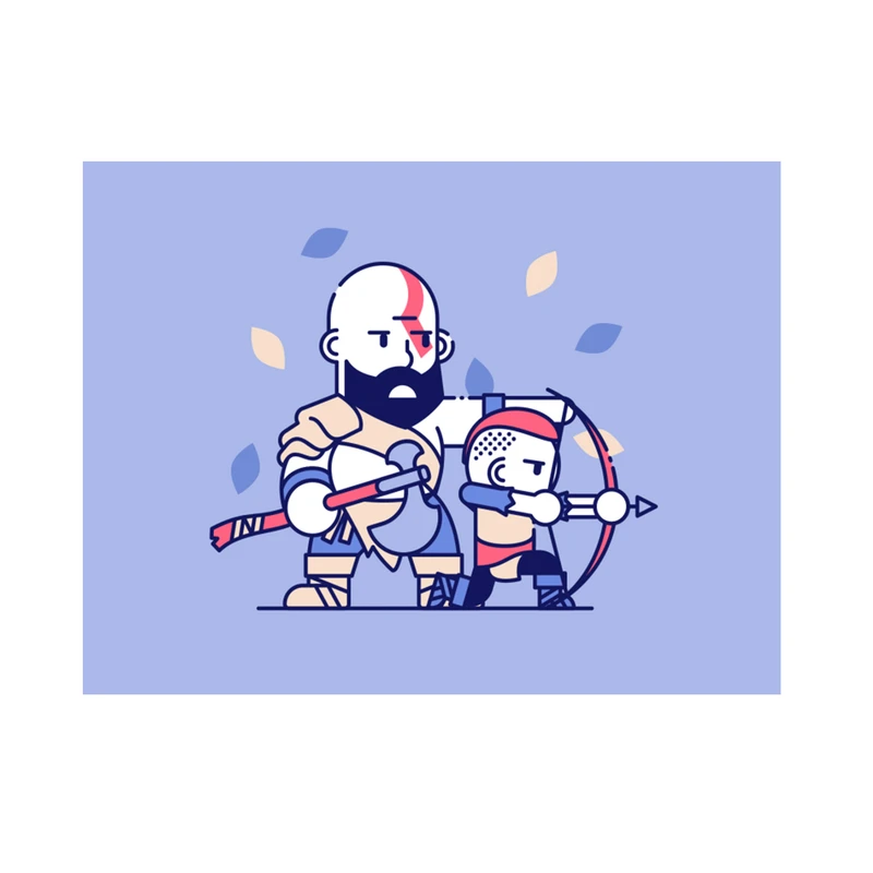 استیکر لپ تاپ و موبایل مدل بازی طرح خدای جنگ کریتوس god of war Kratos کد 2116